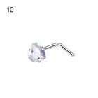 Steel Crystal Screw Stud Nose Studs Nose Ring Belly Button Ring Nostril Hoop