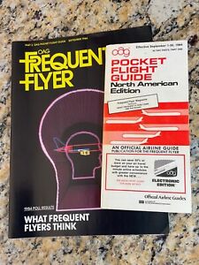 OAG Pocket Flight Guide North America September 1984 Frequent Flyer Magazine