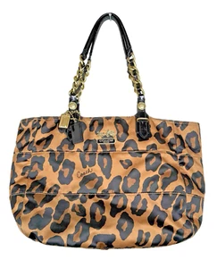 Coach Tote Handbag Leopard Limited Edition Chelsea Ocelot Canvas D1049-15554 - Picture 1 of 16