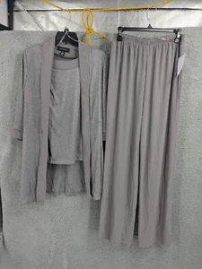 R & M Richards pants & top with Jewelry, Outfit, Set, Style 1782, Gray, Size 12 - Picture 1 of 13