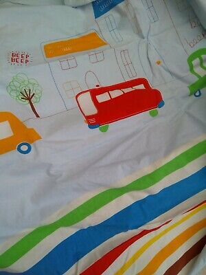 Mothercare Junior / Toddler Bed Duvet Cover & Pillowcase - Cott0n - Reversible • 7£