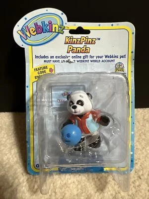 Figura Panda Webkinz KinzPinz Paquete Sellado con Código de Característica Sin Usar! Foto 1 de 2