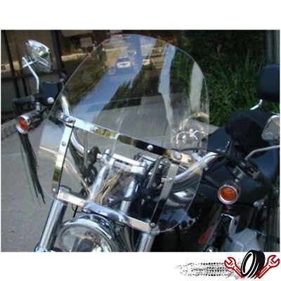 For Harley Softail Sportster Honda Magna Shadow 19"x17" Windshield Windscreen - Image 1 of 4