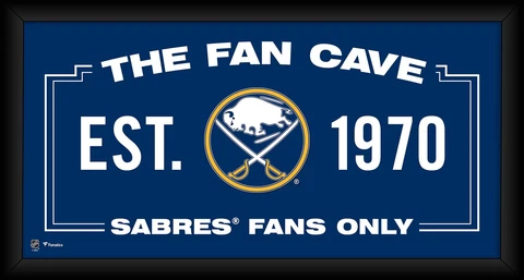Buffalo Sabres Framed 10" x 20" Fan Cave Collage Cover