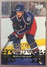 2008-09 Upper Deck Young Guns #215 Tom Sestito Columbus Blue Jackets RC