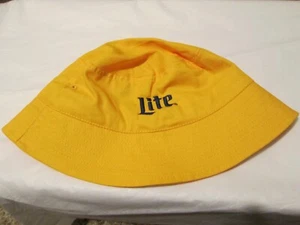 Milwaukee Brewers Baseball Miller Lite Yellow Bucket Hat - Picture 1 of 4