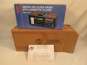 Vintage AM/FM LED Clock Radio Cassette Player Model 4710A NEW IN BOX - Picture 1 of 6