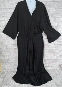 Natori Wrap Robe Womens Medium Black Belted Cozy Loungewear Modal Full Length - Picture 1 of 7