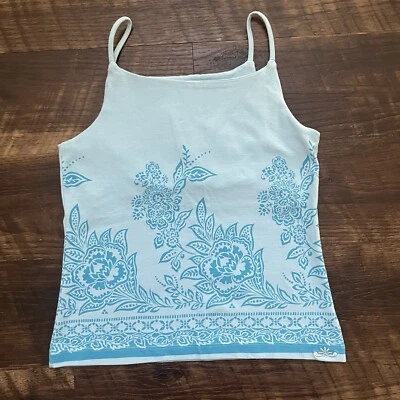 Y2k Old navy Baby Tee Blue Fairy Alt Goth Bandana Tank Top Shirt Small - Image 1 of 4