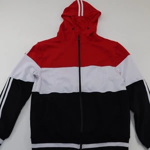 Bleecker Mercer Jacket Men's S Colorblock Red Black Hoodie Zippered Sweatshirt - Picture 1 of 7