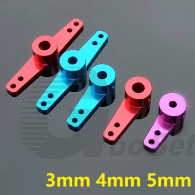 RC Servoarm Servohorn Crank Servohebel CNC Alu Einzel / Doppel Rot Blau M3 M4 M5 - Bild 1 von 4