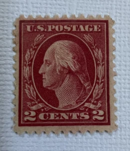 1914 George Washington Stamp USA 2c Two cents Red Rare Scott Unused - Picture 1 of 4