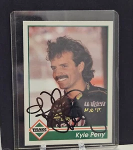 Tarjeta firmada por Kyle Petty 1991 Traks #47 NASCAR SABCO Racing Auto casi nueva - Imagen 1 de 3