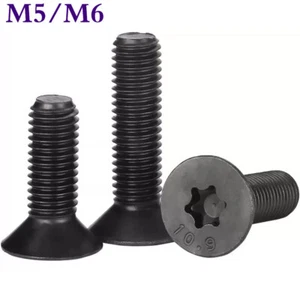 M5 M6 Flat Head Countersunk Star Torx Machine Screws Bolt Grade 10.9 Alloy Steel - Picture 1 of 11