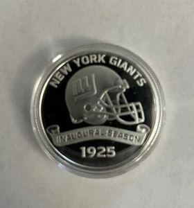 1 RARE 2021 New York Giants Inaugural Season Highland Mint Silver Game Coin NFL - Picture 1 of 2