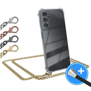 EAZY CASE für Samsung Galaxy A14 5G Handyhülle zum Umhängen mit Metall Kette - Zdjęcie 1 z 11