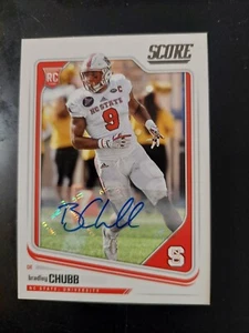 2018 Score Football Card Bradley Chubb Autograph RC #336 - Picture 1 of 10