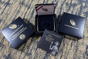 2015 GOLD HIGH RELIEF $100 AMERICAN LIBERTY - OGP BOX & COA - NO COIN - - Picture 1 of 1