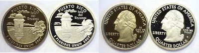 2009-S Puerto Rico Territories Quarter Silver & Clad Proofs 2 Coin Set - Image 1 of 3