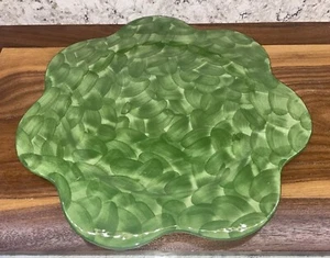 Plato de cena verde Porta Blooming Colors 13" Ken Cornet Flores Raul Da Bernard - Imagen 1 de 6