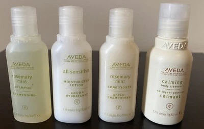 4 LOT Aveda 1 Calming Body Cleanser 1.7oz 2 Rosemary Mint 1oz 1 Lotion Travel SZ - Image 1 of 4