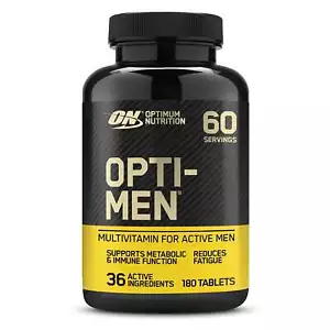 Optimum Nutrition Opti-Men Multi Vitamin - Premium Vitamins & Minerals 180 Caps - Picture 1 of 1