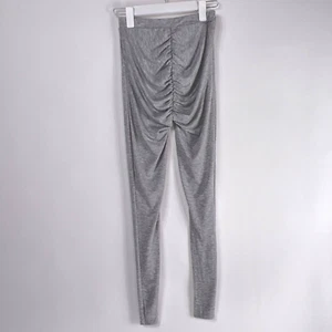 Pretty Little Thing Grey Marl Ruched Back Jersey High Rise Legging US Size 4 NWT - Picture 1 of 7