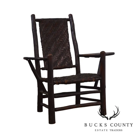 Old Hickory Antique Rustic Drop Side Student Armchair Cover