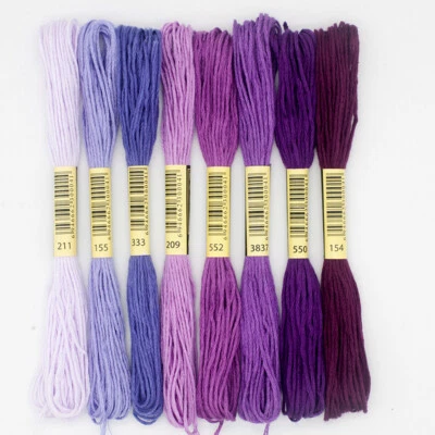8-color Mixed Cotton Kit Knitting Thread Sewing Thread Embroidery Thread 7.5m - Image 1 of 4