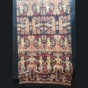 Large Mid 20th Cent. Handwoven Sumba Ikat Throw / Wall Hanging Textile 260cm - Picture 1 of 3