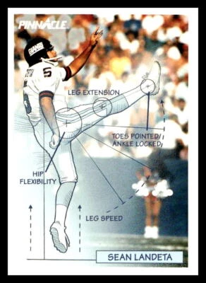 1991 Pinnacle #362 Sean Landeta  TECH  New York Giants - Image 1 of 2