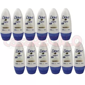 12X DOVE 40mL DEODORANT ROLL ON ORIGINAL - Picture 1 of 3