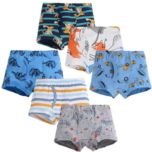 6 Pack Boys' Dinosaurs Underwear Boxer Briefs Toddler Cotton Training Boyshorts - Picture 1 of 35