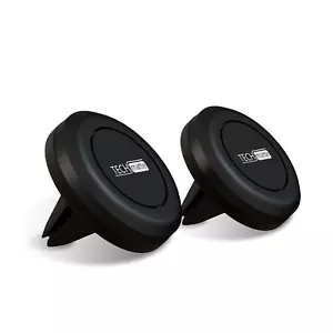 TechMatte MagGrip Air Vent Magnetic Universal Car Mount Holder (2 Pack, Black) - Picture 1 of 7