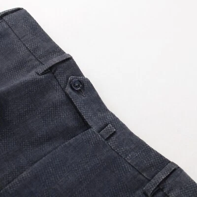 Pantalones de vestir Incotex nuevos con etiquetas frente plano talla 52 36 azul tonal EE. UU. 100 % lana Foto 1 de 4