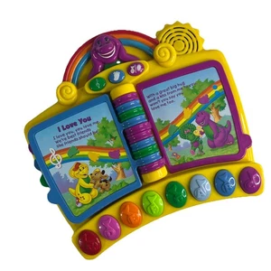 Vintage 2001 Mattel Barney Musical Kinderreime Klavierbuch funktionierendes Spielzeug - sauber - Bild 1 von 2