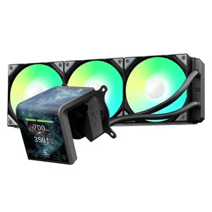 TRYX PANORAMA SE 360 ARGB BLACK L-SHAPED AMOLED SCREEN LIQUID COOLER - Picture 1 of 1
