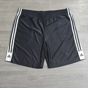 Pantalones Cortos de Baloncesto Adidas 3 Rayas De Colección Para Hombre Grandes Negros Deslumbrantes Sedosos Brillantes Y2K - Imagen 1 de 12
