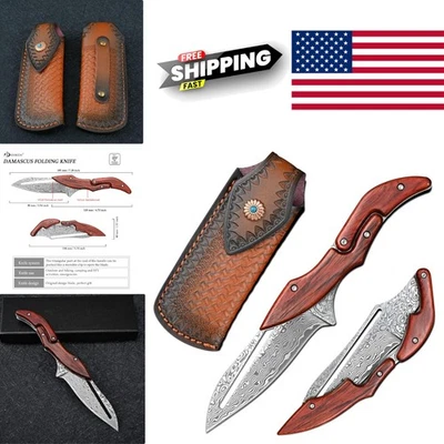 Pocket Knife with Curved Blade and Mechanical Lock for Camping and Survival - Image 1 of 4