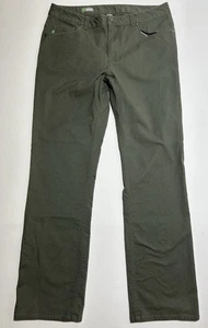 Stio Herren Nieten Canvas Hose 35R grün 5 Taschen Arbeitskleidung Wandern 35x32 gebraucht, in einwandfreiem Zustand - Bild 1 von 8