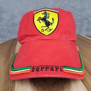 Gorra Ferrari Gorra Correa Trasera Roja Escudo Grande Logo Scuderia Oficial F1 Carreras Para Hombre - Imagen 1 de 8