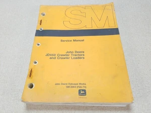 MANUALE RIPARAZIONE TRATTORE CARICATORE CINGOLATO JOHN DEERE 450 JD450 SM-2064 - Foto 1 di 8