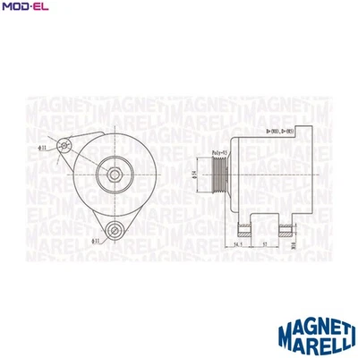 ALTERNATOR 063731747010 FOR OPEL CORSA/B VITA COMBO/Box/Body/MPV ASTRA/G/H/GTC - Image 1 of 4