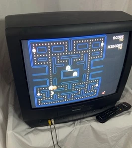 Panasonic ๐ฅ 20" CRT *READ SHIP AVAILABLE* Retro Gaming TV VCR Combo toshiba jvc - Picture 1 of 9