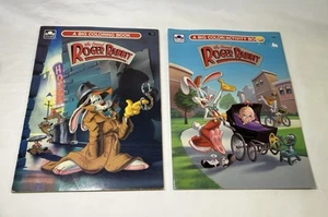 LOT OF 2 1988 Who Framed ROGER RABBIT Coloring Activity Book RARE - Picture 1 of 8