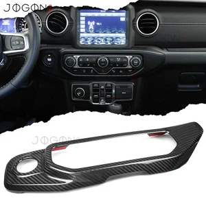 Borde de ajuste de ventilación de aire de tablero central de carbono para Jeep Gladiator JT Willys 2020+ - Imagen 1 de 15