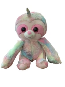 Kelly Giocattolo Arcobaleno Unicorno Bradipi Peluche Peluche 10" Occhi Glitterati - Foto 1 di 7