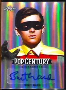 2018 Leaf Pop Century BURT WARD Auto Silver Holo Prizm Batman Robin - Bild 1 von 2