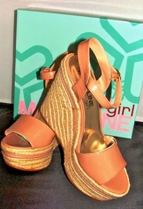 MADELINE GIRL SURF NUDE PATENT ANKLE STRAP SANDAL SIZE 7, 8 - Picture 1 of 8