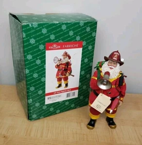 Fabriche Santa Fire Fighter KSA Collectibles Kurt S Adler 10" Fire Fightin Nick - Picture 1 of 24